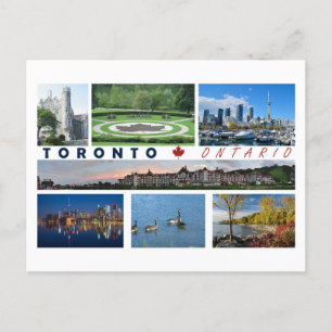 Toronto Ontario Canada Tourist Briefkaart Multivie