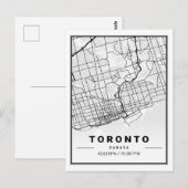 Toronto Ontario Canada Travel City Map Briefkaart (Voorkant / Achterkant)