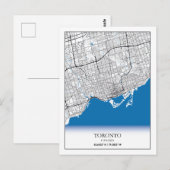 Toronto Ontario Canada Travel City Map Briefkaart (Voorkant / Achterkant)