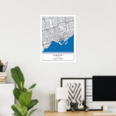 Toronto Ontario Canada Travel City Map Poster (Thuiskantoor)