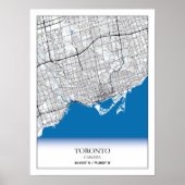 Toronto Ontario Canada Travel City Map Poster (Voorkant)