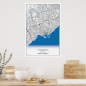 Toronto Ontario Canada Travel City Map Poster (Keuken)