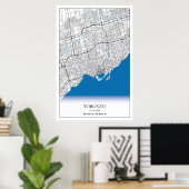 Toronto Ontario Canada Travel City Map Poster (Thuiskantoor)