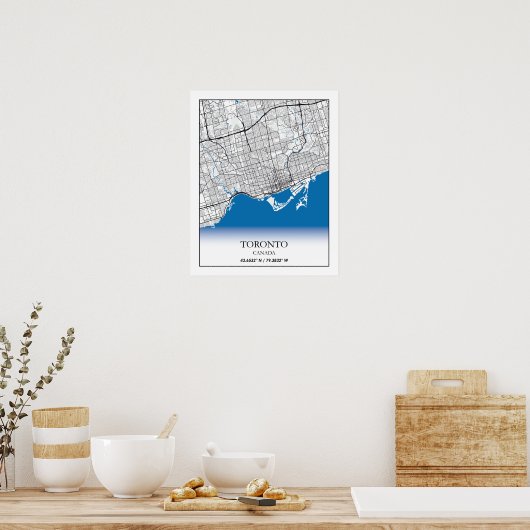 Toronto Ontario Canada Travel City Map Poster (Keuken)