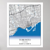 Toronto Ontario Canada Travel City Map Poster (Voorkant)