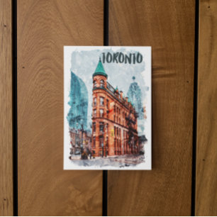Toronto Ontario Canada Travel Waterverf Briefkaart