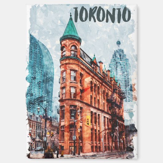 Toronto Ontario Canada Travel Waterverf Magneet (Voorkant)