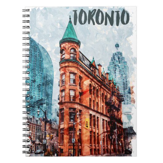 Toronto Ontario Canada Travel Waterverf Notitieboek (Voorkant)