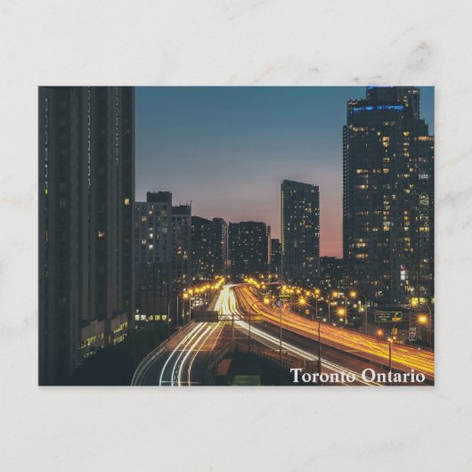 Toronto Ontario City Night Sky Briefkaart (Voorkant)