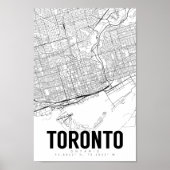 Toronto Ontario Minimalist Map Art Poster (Voorkant)