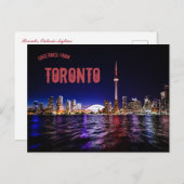 Toronto Ontario Skyline bij nacht Briefkaart (Voorkant / Achterkant)