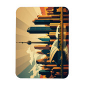 Toronto Ontario Vintage Sunset Cityscape Foto Magneet (Verticaal)