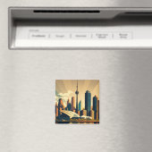 Toronto Ontario Vintage Sunset Cityscape Magneet (Insitu (Vaatwasser))
