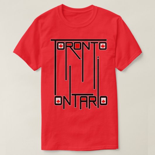 Toronto Ontario Vlag Canada T-shirt (Design voorkant)