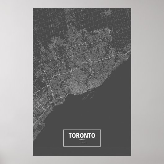 Toronto, Ontario (zwart wit) Poster (Voorkant)