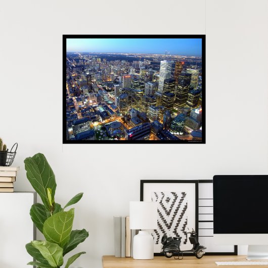 Toronto op Dusk Poster (Thuiskantoor)