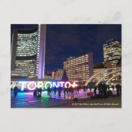 Toronto Pan Am Sign & Maple Leaf door RoseWriters Briefkaart