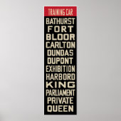 Toronto PCC Replica Rollsign (deel I) Poster (Voorkant)