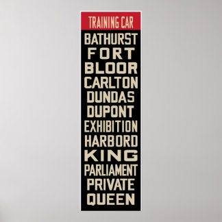 Toronto PCC Replica Rollsign (deel I) Poster