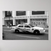 Toronto Police Car Black en White Photography Poster (Voorkant)