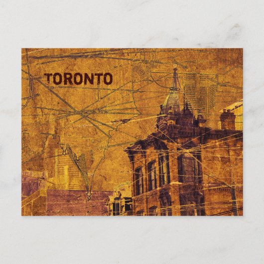 Toronto Queen street briefkaart (Voorkant)