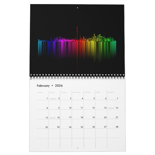 Toronto Rainbow Blur Kalender (Feb 2026)