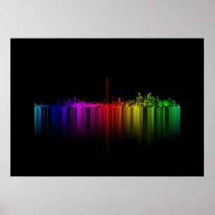 Toronto Rainbow Blur Repost Poster