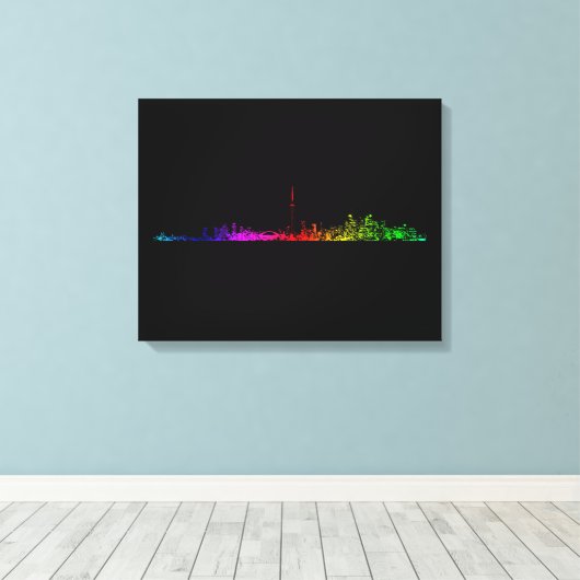 Toronto Rainbow Canvas Afdruk (Insitu (Houten vloer))