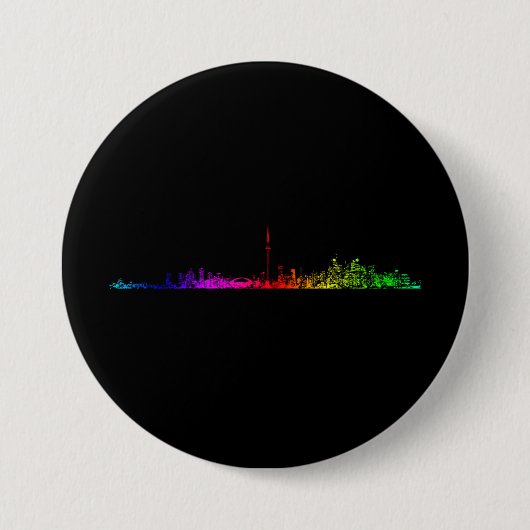 Toronto Rainbow Ronde Button 7,6 Cm (Voorkant)
