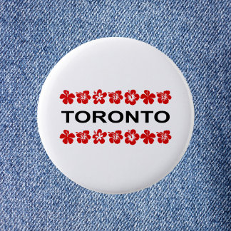 Toronto Red Aloha Bands Light-Color Ronde Button 5,7 Cm
