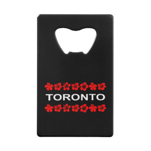 Toronto Red Aloha blaast donkere kleur Creditkaart Flessenopener