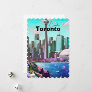 Toronto Reisansichtkaart, Canada Reisansichtkaart, Feestdagenkaart