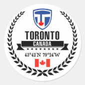 Toronto Ronde Sticker (Voorkant)