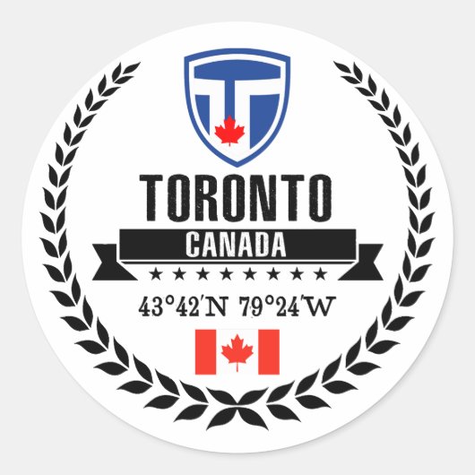 Toronto Ronde Sticker (Voorkant)