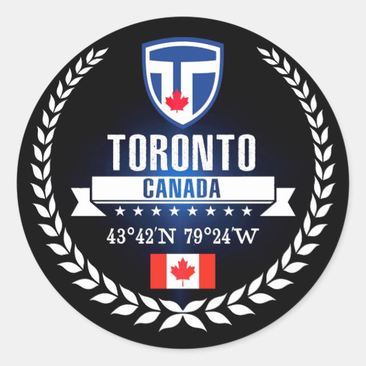 Toronto Ronde Sticker (Voorkant)