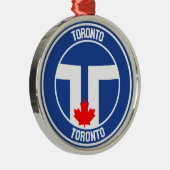 Toronto Round Emblem Metalen Ornament (Rechts)