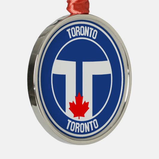 Toronto Round Emblem Metalen Ornament (Rechts)