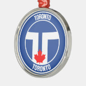 Toronto Round Emblem Metalen Ornament (Links)