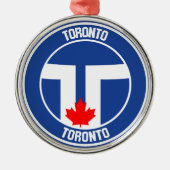 Toronto Round Emblem Metalen Ornament (Voorkant)