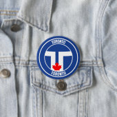 Toronto Round Emblem Ronde Button 7,6 Cm (In situ)