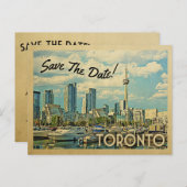 Toronto Save the Date  Canada Wedding Aankondigingskaart (Voorkant / Achterkant)