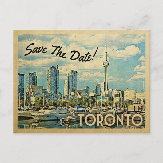 Toronto Save the Date  Canada Wedding Aankondigingskaart (Voorkant)