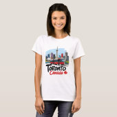 Toronto Schattig TTC Straattram Silhouet T-shirt (Voorkant volledig)