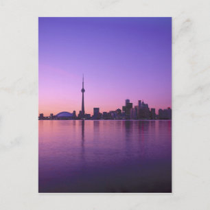 Toronto silhouet bij nacht, Ontario, Canada Briefkaart