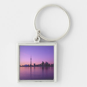 Toronto silhouet bij nacht, Ontario, Canada Sleutelhanger