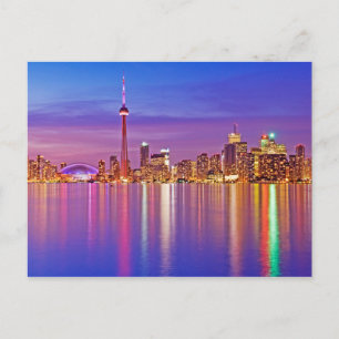 Toronto Silhouet bij schemering Briefkaart