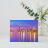 Toronto Silhouet bij schemering Briefkaart (Staand voorkant)