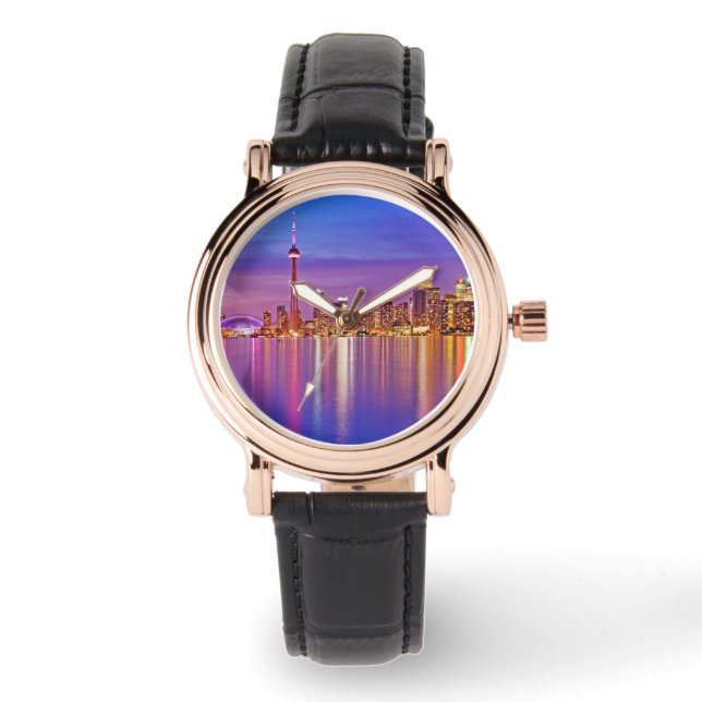 Toronto Silhouet bij schemering Horloge (Voorkant)