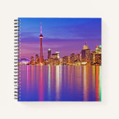 Toronto Silhouet bij Schemering Notitieboek (Voorkant)