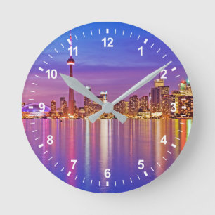 Toronto Silhouet bij schemering Ronde Klok